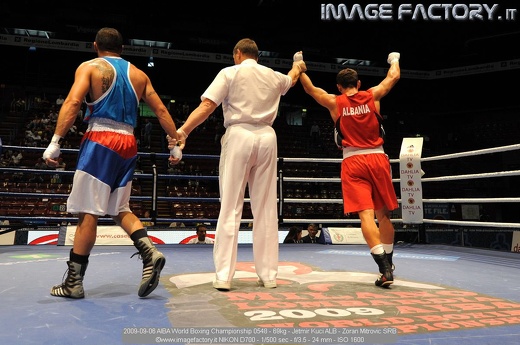 2009-09-06 AIBA World Boxing Championship 0548 - 69kg - Jetmir Kuci ALB - Zoran Mitrovic SRB